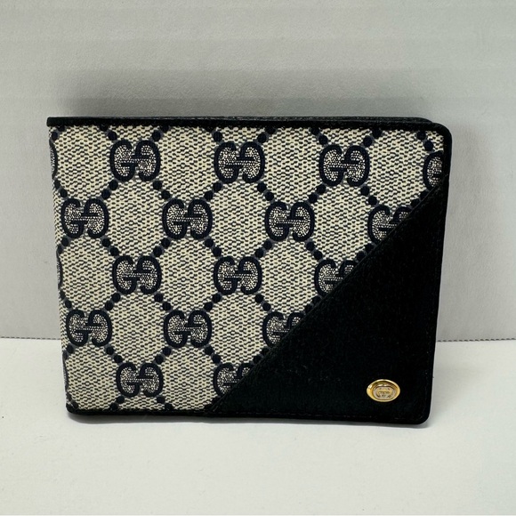 100% Authentic Vintage GUCCI GG Supreme Men’s Bifold Wallet - Picture 1 of 14